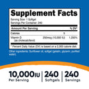 Dietary Supplement nutricost Vitamin D3 10,000 IU Strength Softgel 240 Per Bottle (Case of 2880)
