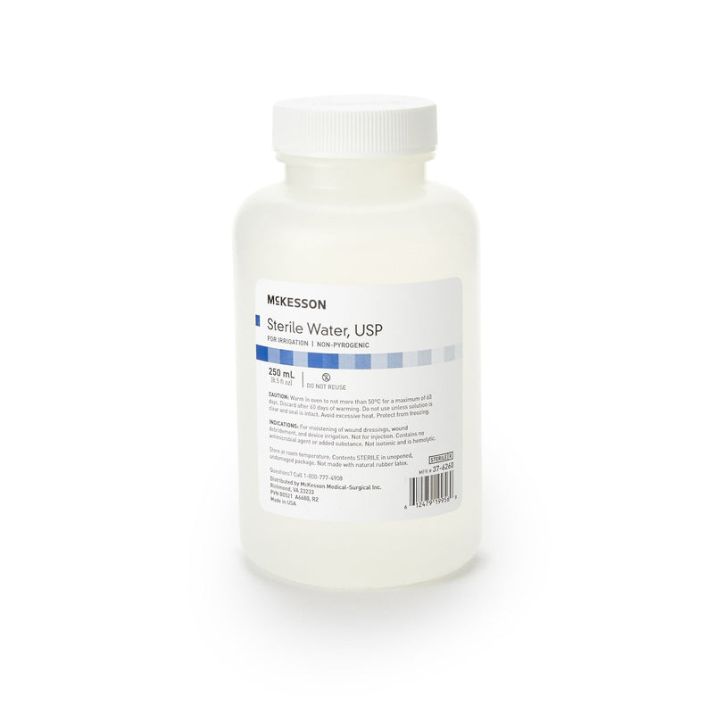 McKesson Brand McKesson Sterile Water Irrigation Solution, 250 mL Bottle (24/CS) 