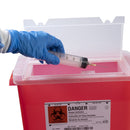Bemis Healthcare Bemis Sentinel Sharps Container, 3 Gallon, 13-1/2 x 13-7/8 x 6-7/8 Inch (12/CS) 