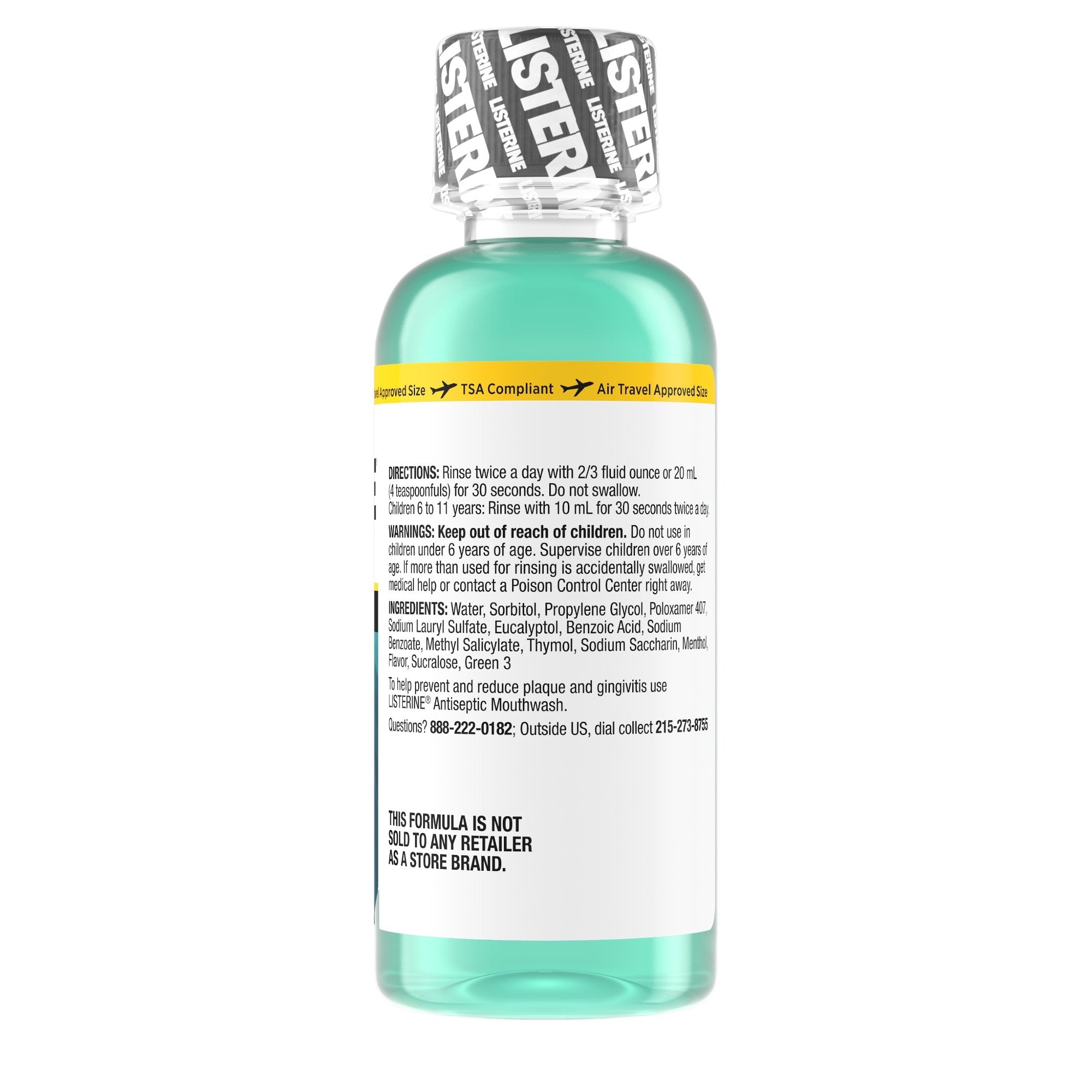 Kenvue Brands LLC Listerine Zero Clean Mint Mouthwash, 3.2 oz. Bottle (24/CS) 