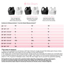 heart&core Larissa Post-Surgical Bra w/ Drainage Bulb Holders, Black, 5X-Large