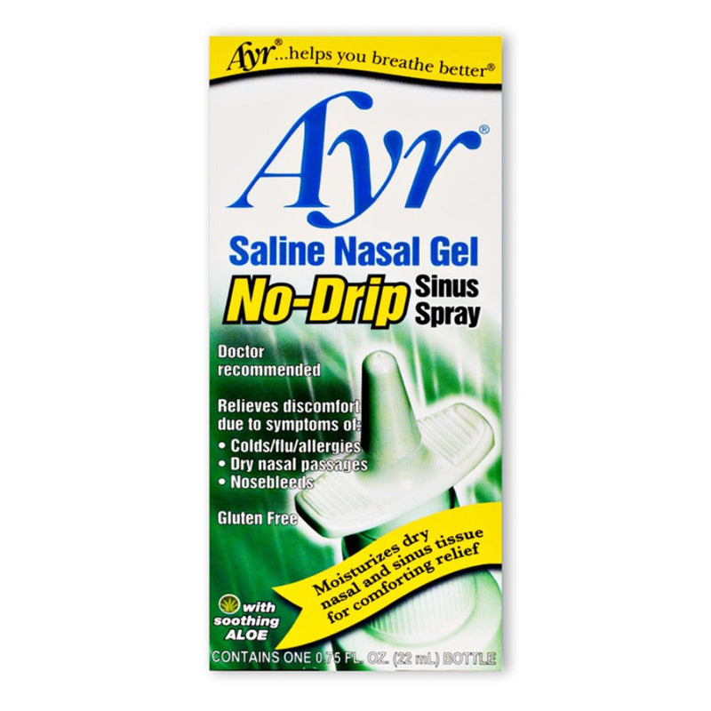 BF Ascher Ayr Saline Nasal Gel No-Drip Sinus Spray Nasal Moisturizer 