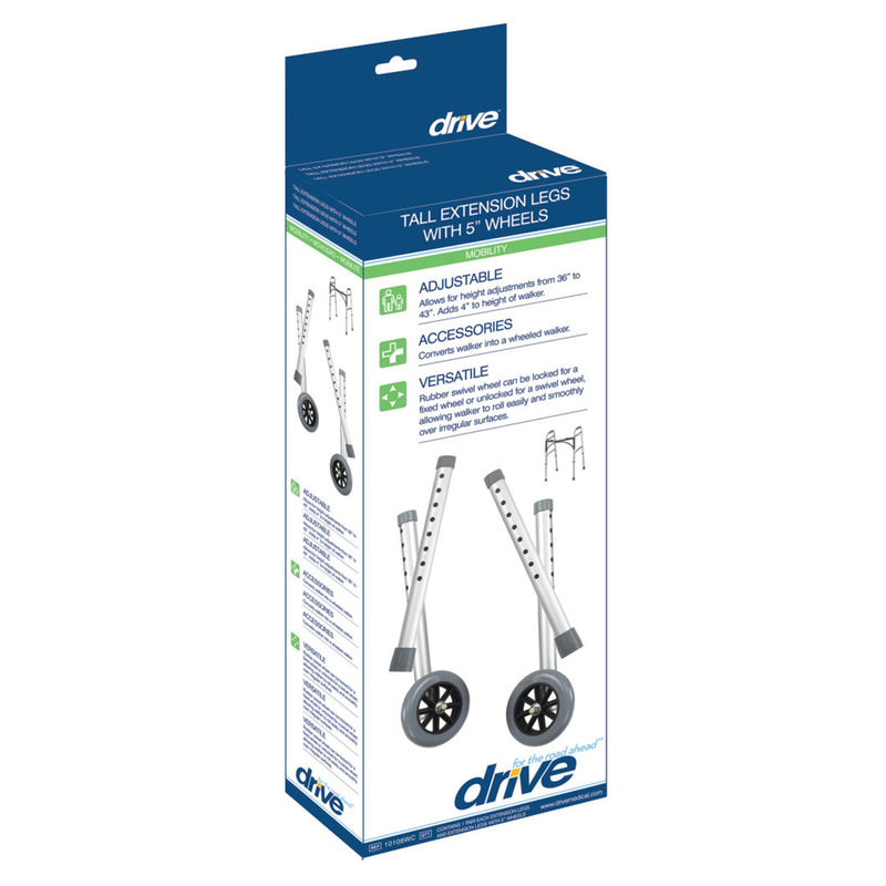 drive Tall Extension Legs with Wheel (Box)
