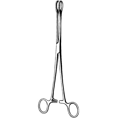 Merit Foerster Sponge Forceps - 9-1/2", Curved, Serrated - 97-586 