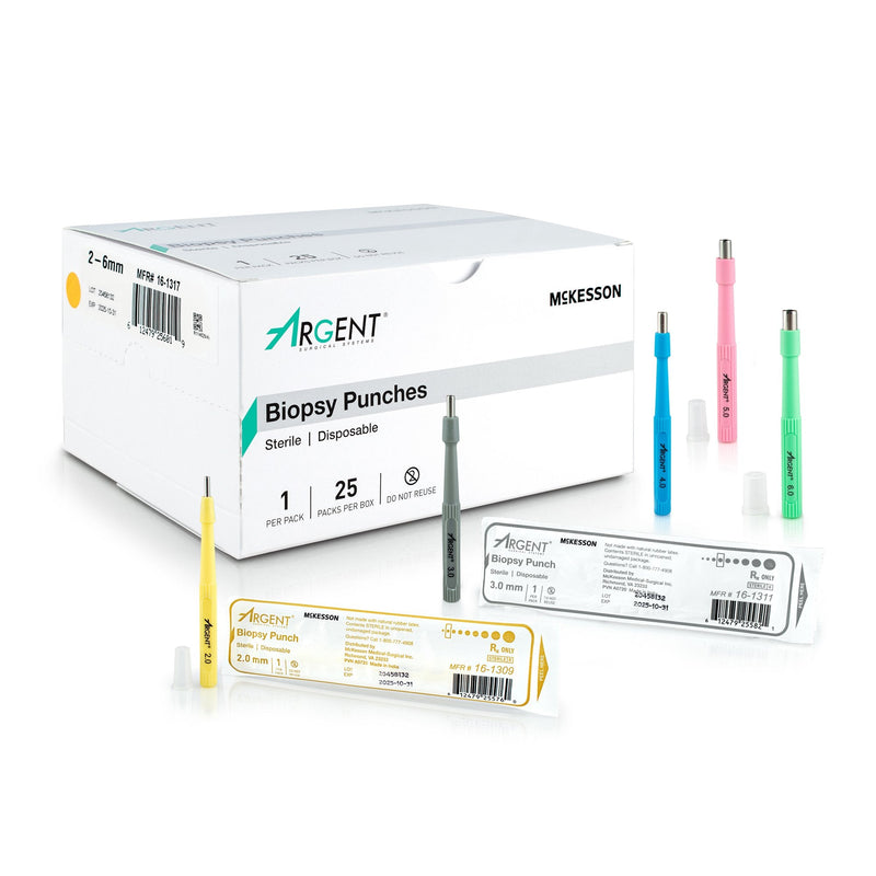 McKesson Brand McKesson Argent Disposable Biopsy Punches, 2.0 - 6.0 mm (100/CS) 