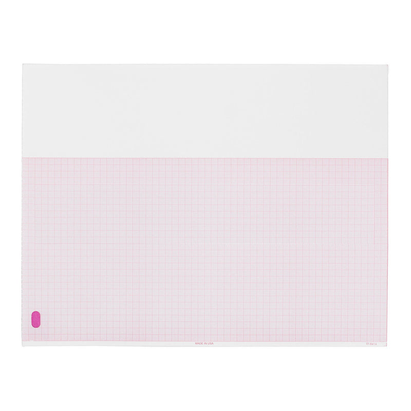 Philips ECG Recording Paper Thermal 8.5x11 Z-Fold Red Grid M3707A (Case of 1600)