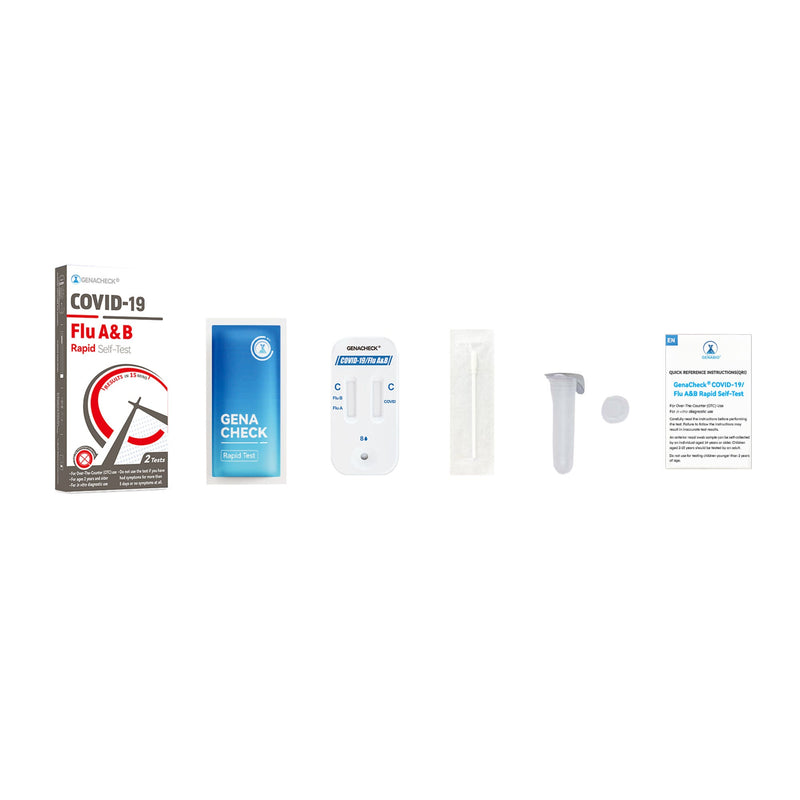 GenaCheck COVID-19/Flu A & B Rapid Self-Test (Case of 288)