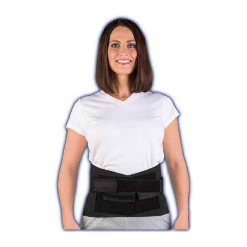 Medical Specialties Back Brace Back-n-Black 3X-Large D-Ring / Hook and Loop Strap Closure 59 Inch and Up Waist Circumference 10 Inch Back Height to 6 Inch Front Height Adult 