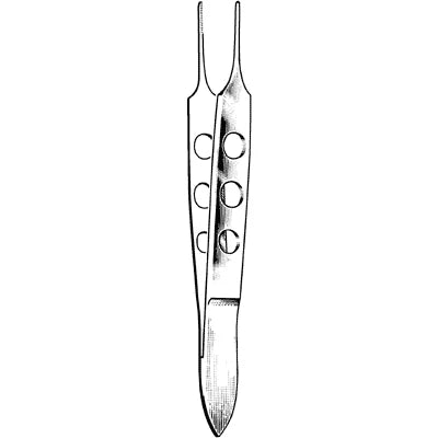 Merit Bishop-Harmon Iris Forceps - 3-1/2", Serrated - 97-763