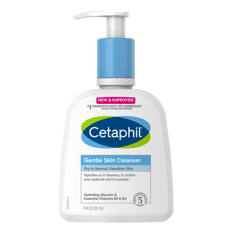 Cetaphil Gentle Skin Cleanser Normal To Dry Skin Unscented, 8-ounce Pump Bottle (Each)