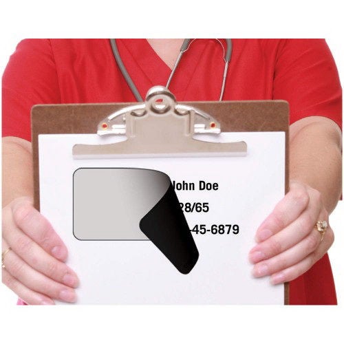 Pre-Printed Label pdc Auxiliary Label White Paper Block Out Black Privacy Label 2 X 2-15/16 Inch (Roll of 333)