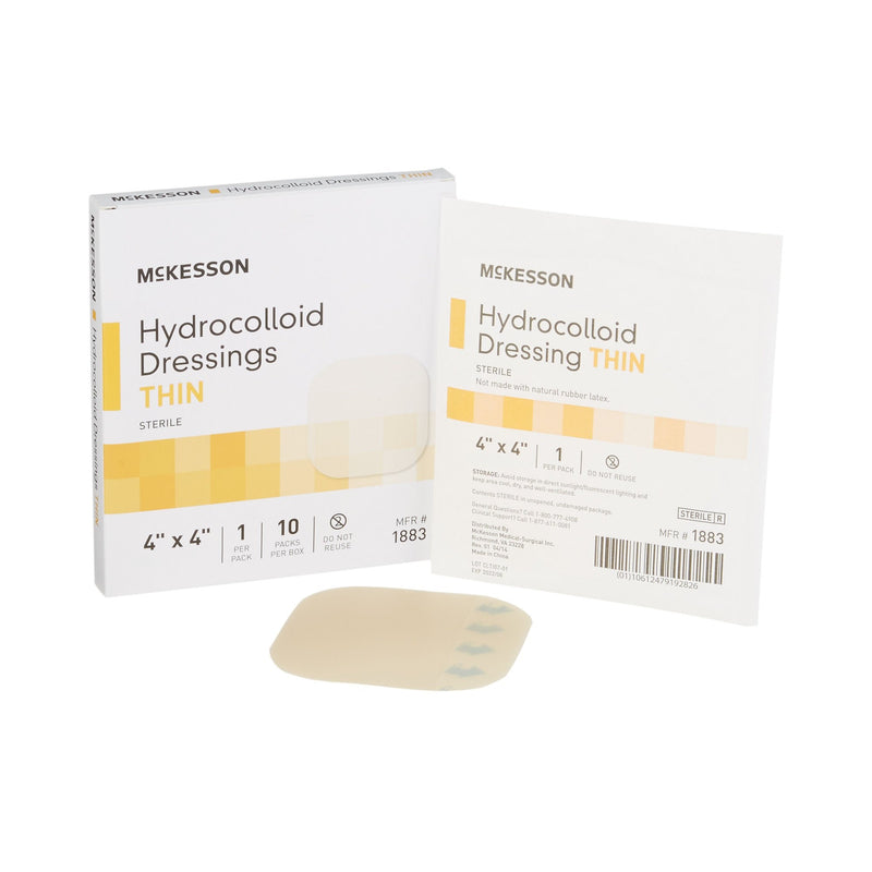 McKesson Hydrocolloid Dressing, 4 x 4 Inch (Case of 200) 