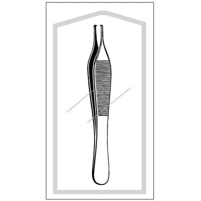 Econo Sterile Adson Tissue Forceps - 4-3/4", Straight, 1x2 Teeth, Delicate, Disposable, CS 50 - 96-2775 