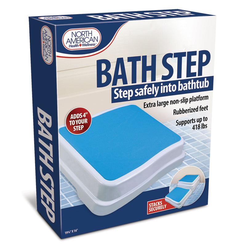 Bath Step Stool North American Health + Wellness Portable 1 Step Plastic 4 Inch Step Height (Case of 4)