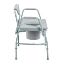 Commode Chair drive Drop Arms Steel Frame Back Bar 23-1/4 Inch Seat Width 1000 lbs. Weight Capacity