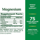 Nature's Bounty Magnesium 400 mg Mineral Supplement Rapid Release Softgels (Bottle of 75)