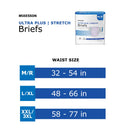 McKesson Ultra Plus Stretch Heavy Absorbency Incontinence Brief, Medium/Regular (Case of 80)