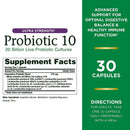 US Nutrition Nature's Bounty Ultra Strength Probiotic 10 Capsules 