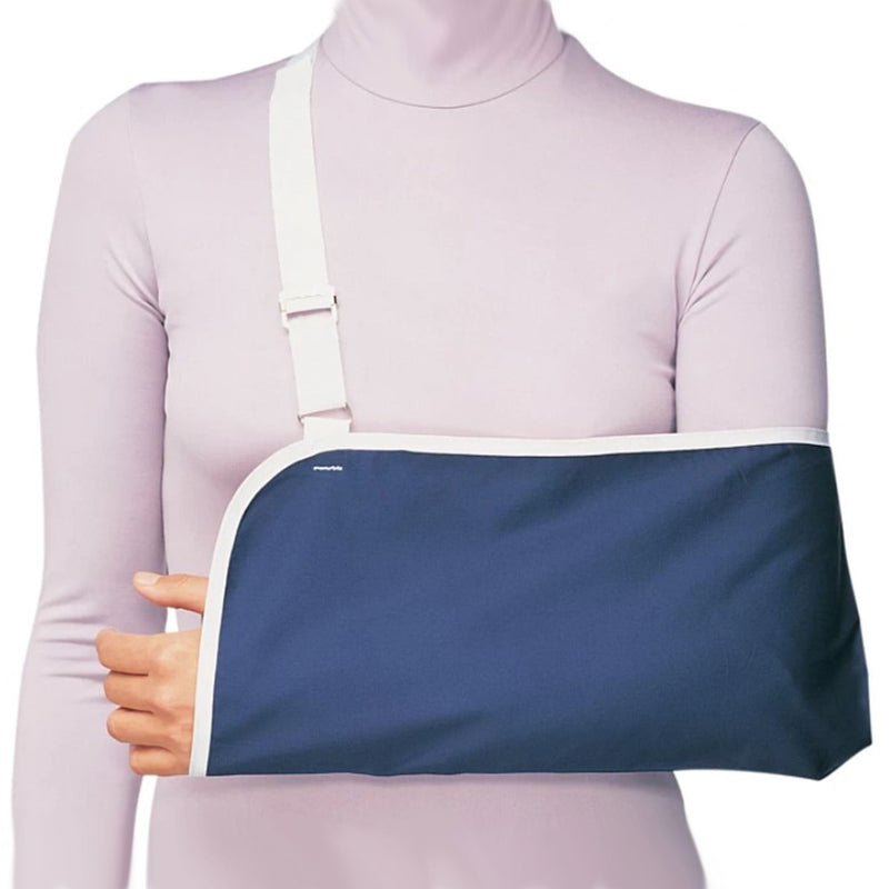 ProCare Deep Pocket Economy Blue / White Polyester / Cotton Arm Sling, Small (Each) 