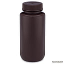BOTTLE AMBER WIDE MOUTH RNDPE 500ML 12/BG