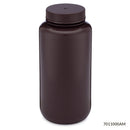 BOTTLE AMBER WIDE MOUTH RNDPE 1000ML 6/BG