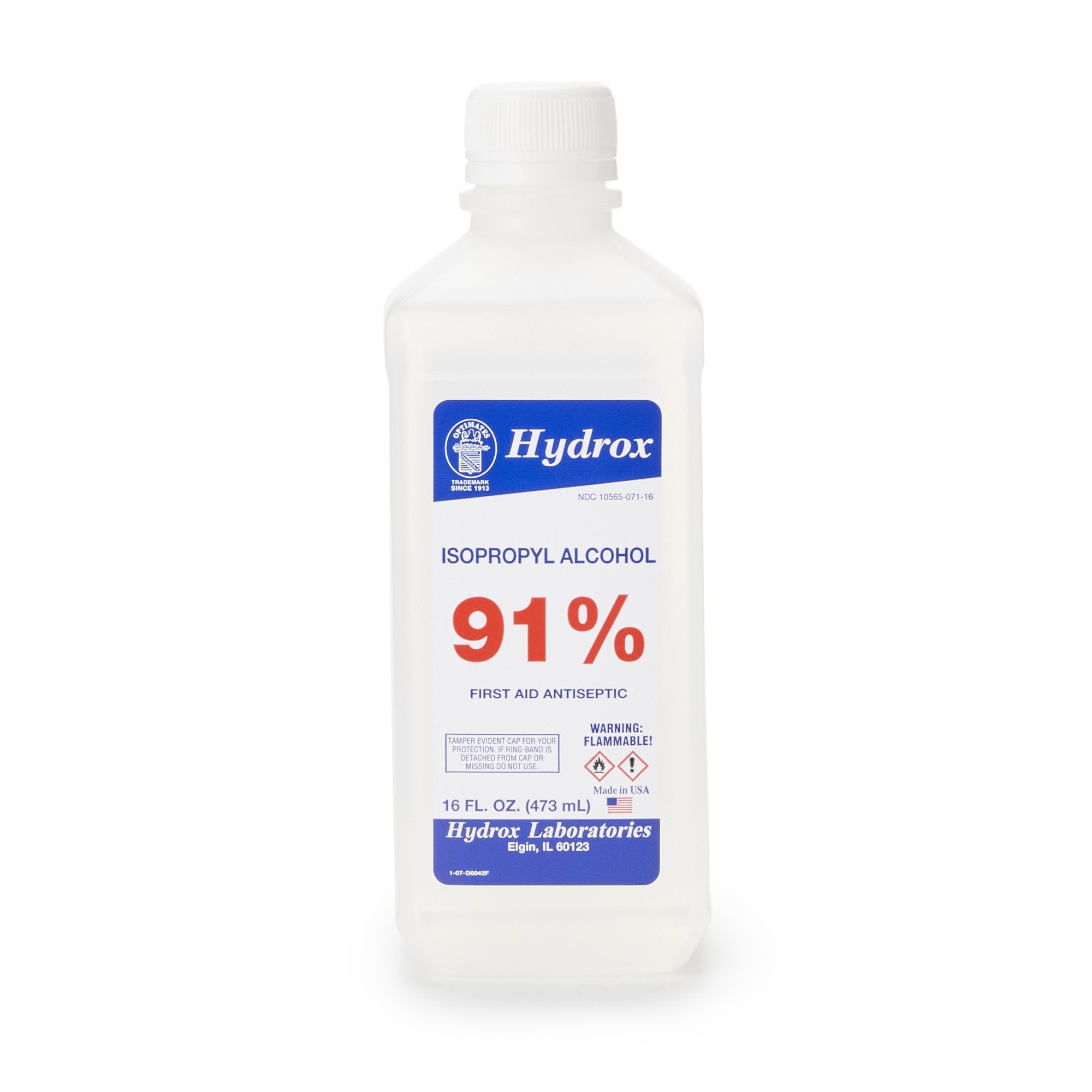 McKesson Brand Hydrox Isopropyl Alcohol Antiseptic, 16-ounce Bottle (12/CS) 