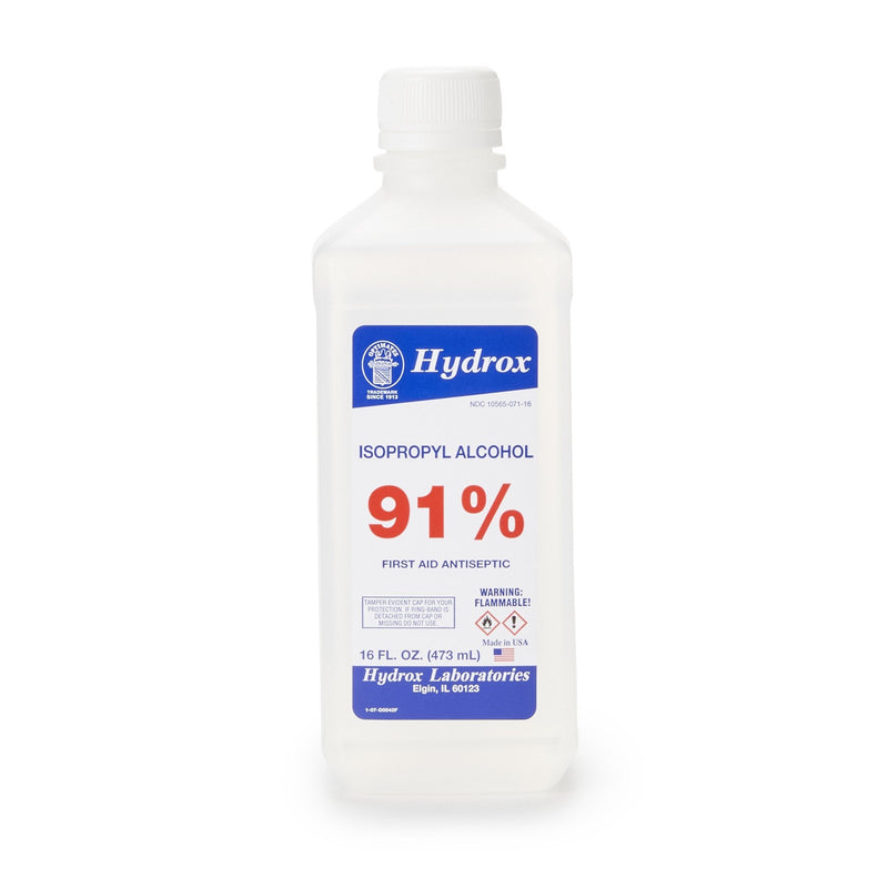 McKesson Brand Hydrox Isopropyl Alcohol Antiseptic, 16-ounce Bottle (12/CS) 