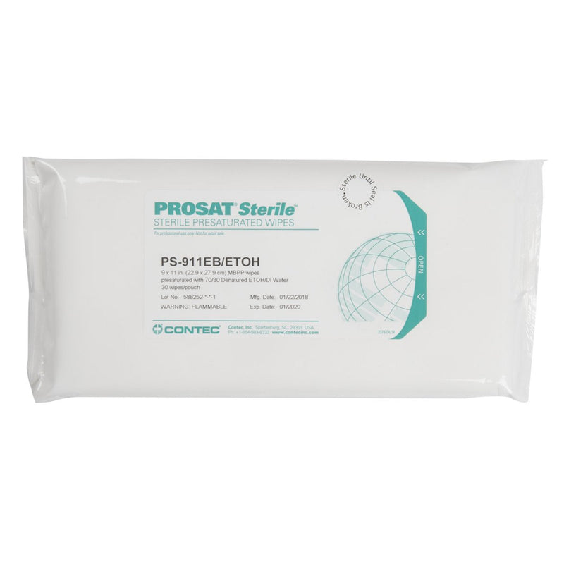 Contec Inc Prosat Sterile Presaturated Wipes, 9 x 11 Inch (1440/CS) 