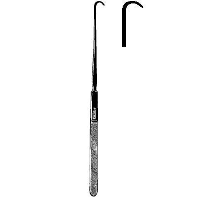 Sklar Black Laser Emmett Fistula Hook - 9", Large Curved (Style