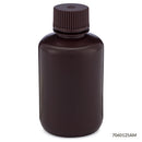 BOTTLE AMBER NARROW MOUTH RNDHDPE 125ML 12/BG