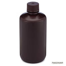 BOTTLE AMBER NARROW MOUTH RNDHDPE 250ML 12/BG