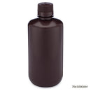 BOTTLE AMBER NARROW MOUTH RNDHDPE 1000ML 6/BG