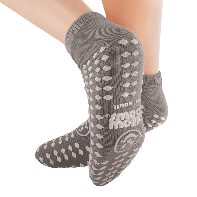 Principle Business Enterprises Pillow Paws Slipper Socks Double Print, 2X-Large, Gray (48/CS) 