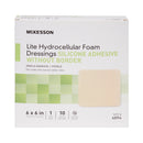 McKesson Lite Hydrocellular Foam Dressing w/ Silicone Adhesive w/o Border, 6 x 6 (Case of 200)
