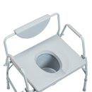 Commode Chair drive Drop Arms Steel Frame Back Bar 23-1/4 Inch Seat Width 1000 lbs. Weight Capacity