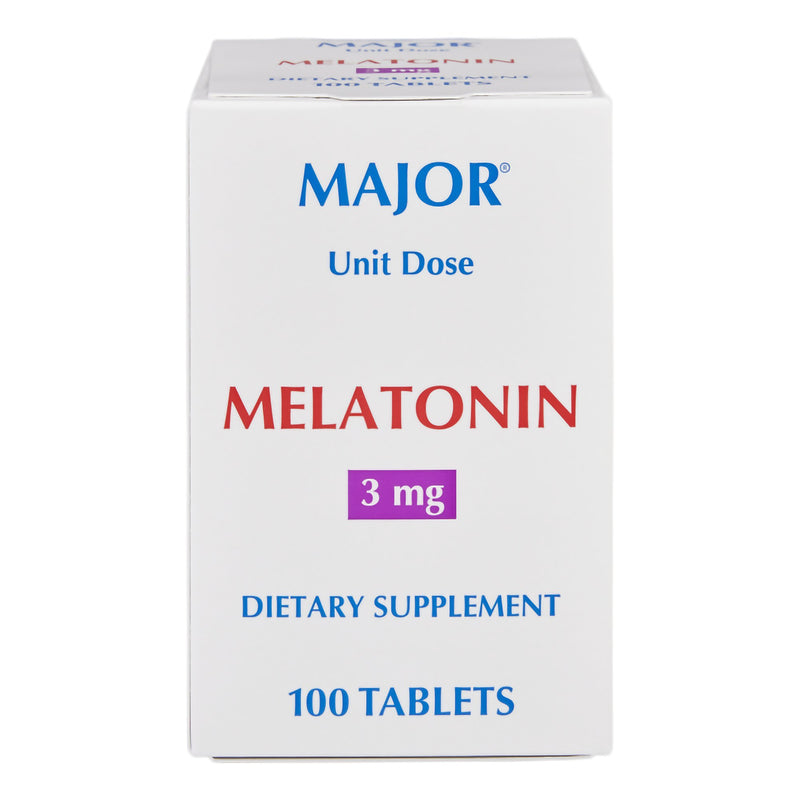 Major 3-milligram Melatonin, Individually Wrapped Tablets (Box of 100)
