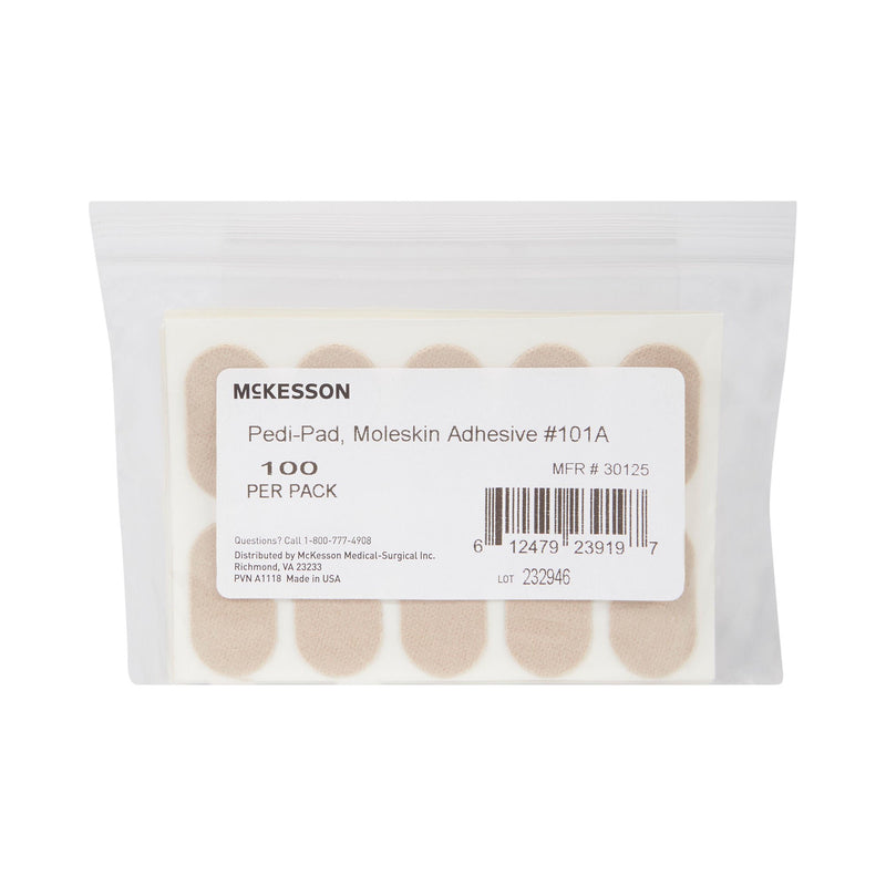 McKesson Pedi-Pad Beige Protective Pad, Size 101-A (Case of 10 Packs)
