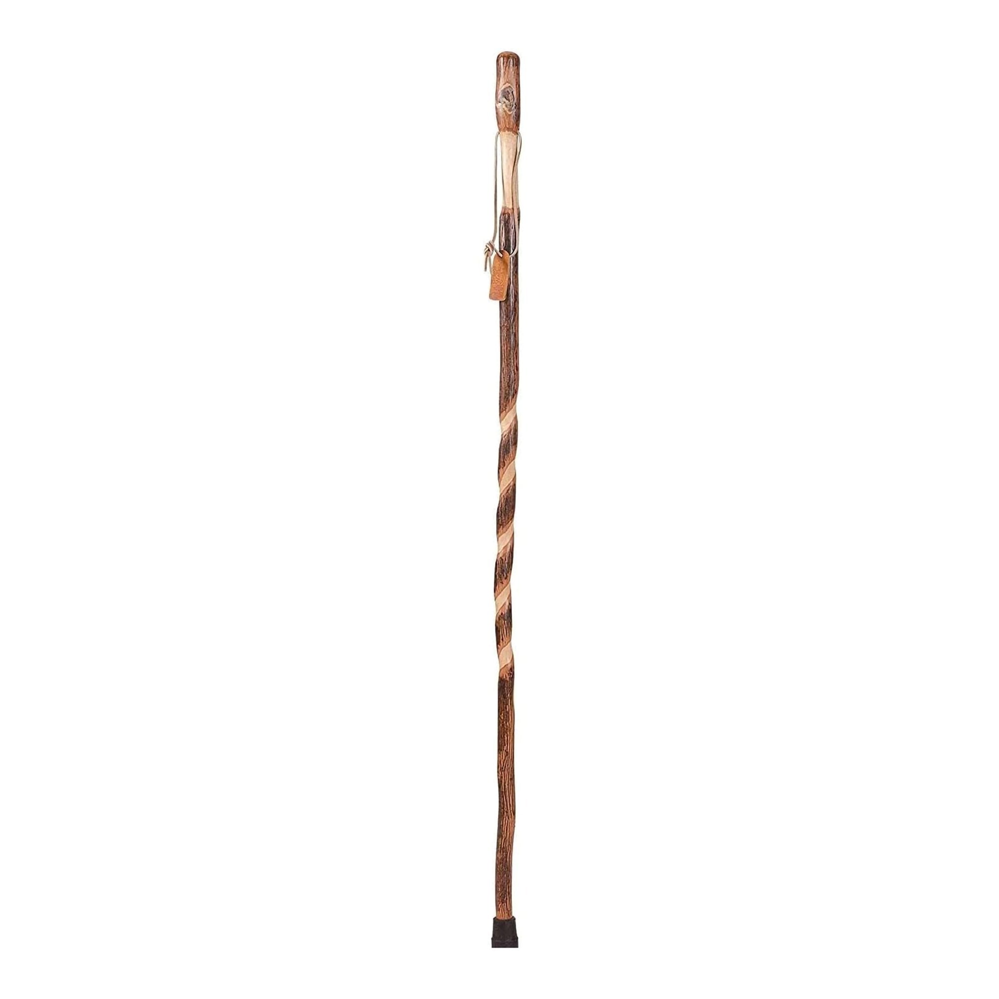 Mabis Healthcare Brazos Iron Bamboo Rustic Walking Stick, 48 Inch Height, Red 