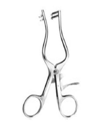 BR Surgical PLESTER Self-Retaining Retractor, angled, 2x2 sharp prongs, 5?"