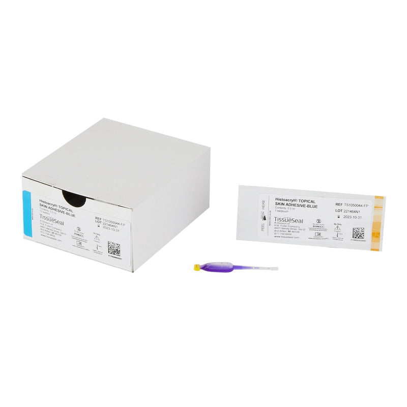 Skin Adhesive Histoacryl Blue 0.5 mL Liquid Precision Applicator Tip n-Butyl-2 Cyanoacrylate 