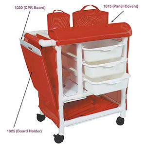 MJM International 1000 Series - Crash Carts  Optional Panels with Mesh or Solid Vinyl Material