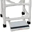 MJM International Shower chair 18" internal width, 3" twin casters, flatstock seat w/drain holes, flared stability-4" wider bottom base 300LBS 
