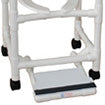 MJM International Shower Chair 18" Internal Width,Open Front Seat, 3" Twin Casters, Flared Stability-4" Wider Bottom Base 300Lbs