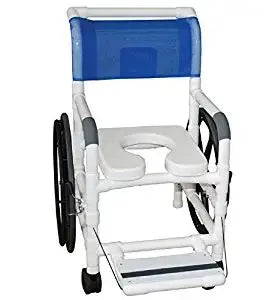MJM International Bariatric Self Propelled Aquatic / Rehab Transport Chair 18" Internal Width,with 24" Rear Wheels, Open Front Soft Seat 500 Lbs Weight Capacity 