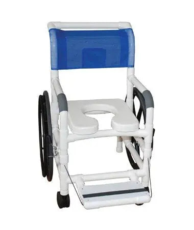 MJM International Self-Propelled "Aquatic / Rehab. Transport Chair 22" Int. Width, with 24" Rear Wheels, Open Front Soft Seat, 350 Lbs Weight Capacity 