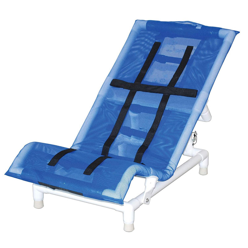 MJM International Reclining bath/shower chair (LARGE) no base no casters, w/ head bolster 180 lbs wt cap 