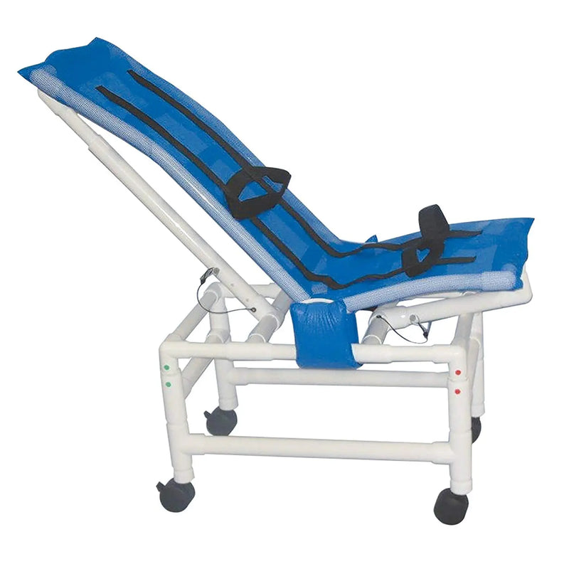 MJM International Articulating bath chair (LARGE) w/ base & casters (fully adjustable), 180 lbs wt cap 