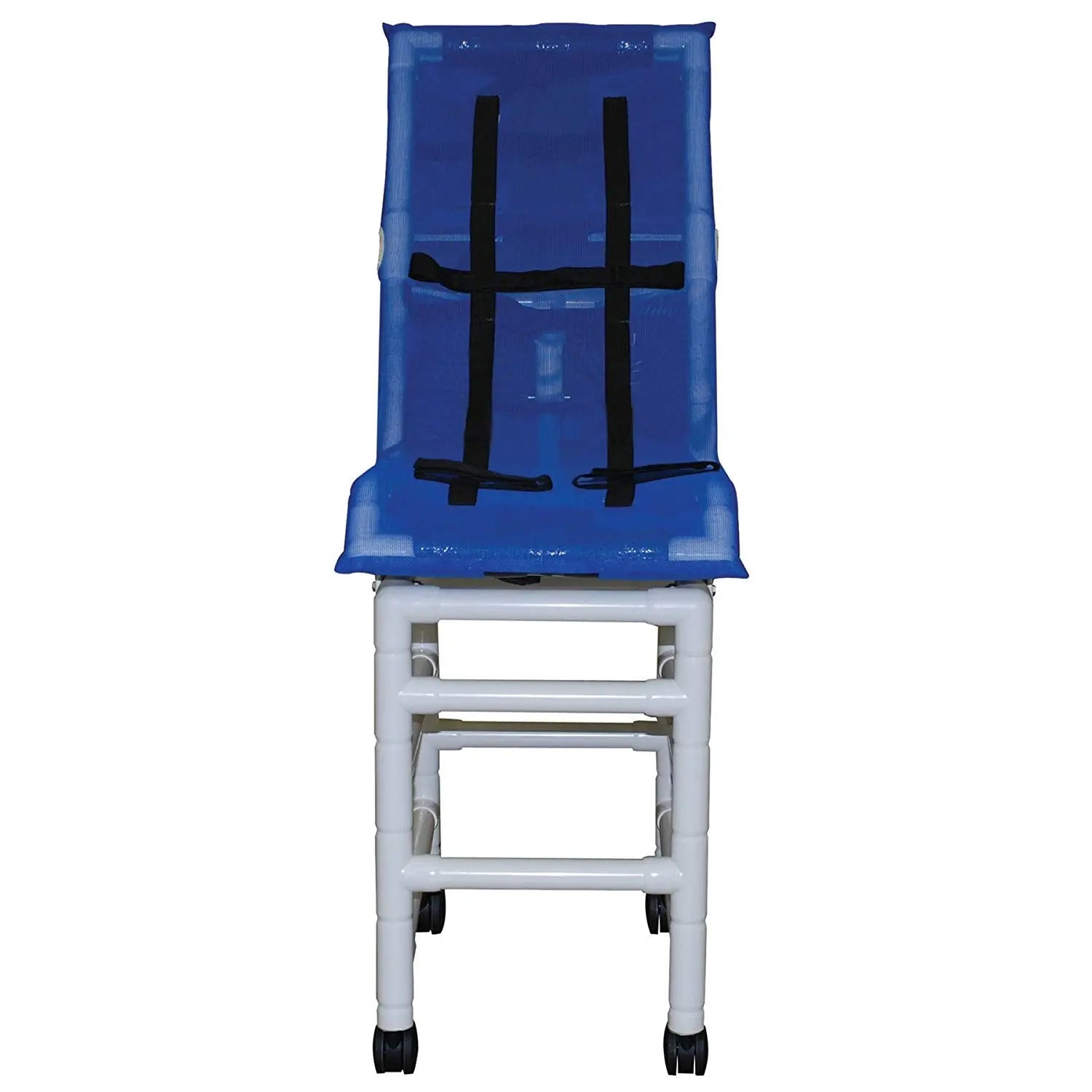 MJM International Reclining bath/shower chair (LARGE) w/dual base, casters & headbolster, 180 lbs wt cap 