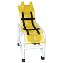 MJM International Pediatric Reclining Bath/Shower Chair  (MEDIUM) w/base & casters w/ head bolster, 130 lbs