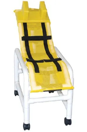 MJM International Reclining Bath/Shower Chair (Medium), with Base & Casters, 130 Lbs Weight Capacity 